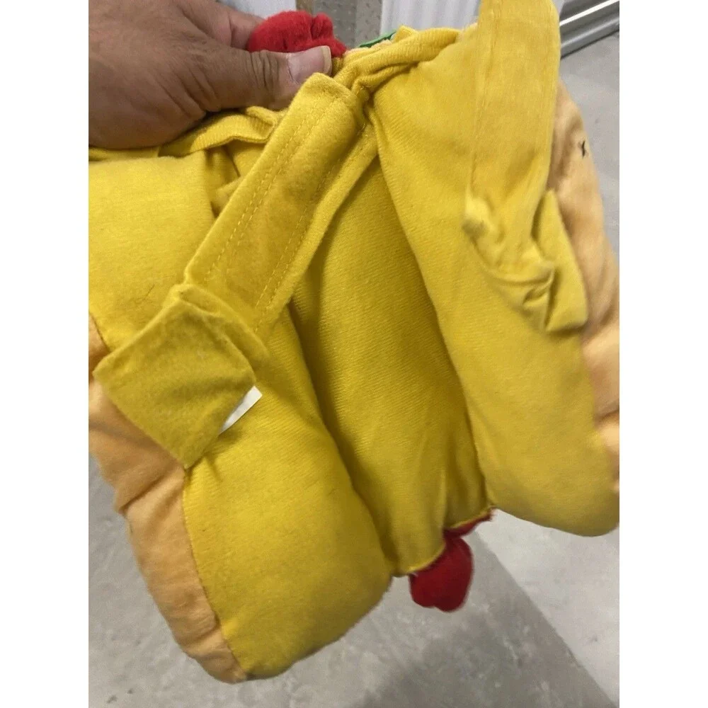 Halloween Pet Costume Plush Hot Dog on Mustard - Small Funny Outfit